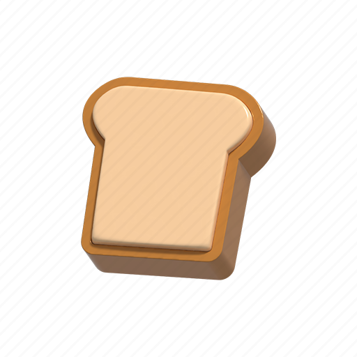Plain, bread, plain bread, bakery, sandwich, toast, toaster 3D illustration - Download on Iconfinder