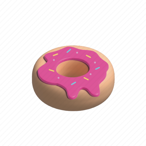 Strawberry, donut, berry, sweet, candy, dessert, cream 3D illustration - Download on Iconfinder
