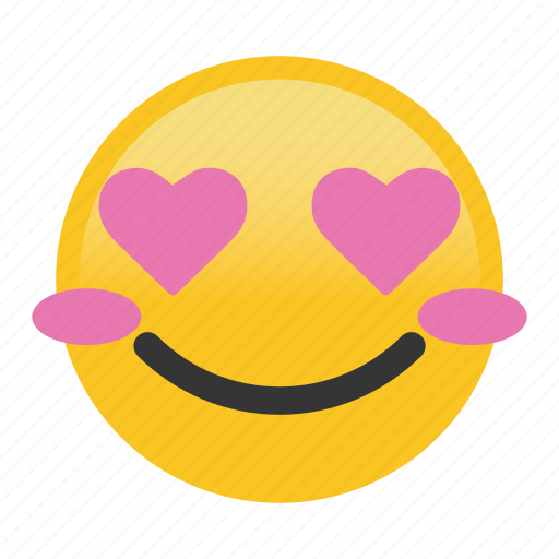 Blush, emoticon, happy, heart, smile icon - Download on Iconfinder