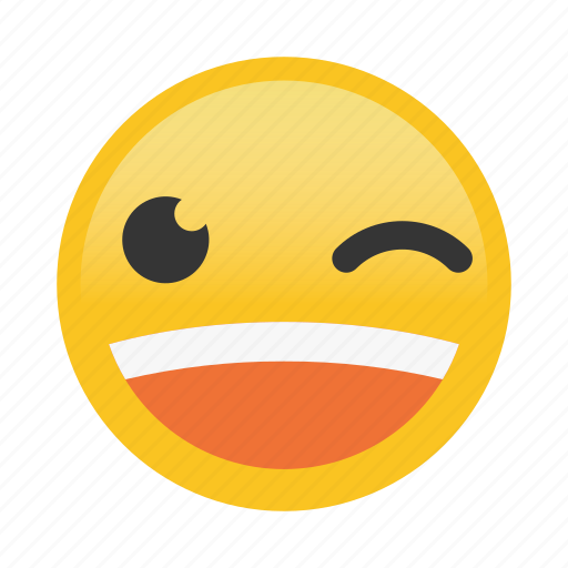 Emoticon, happy, smile, wink icon - Download on Iconfinder