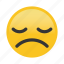 emoticon, frown, sad, tired 