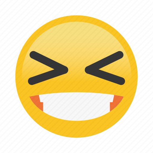 Emoticon, happy, smile, squint icon - Download on Iconfinder