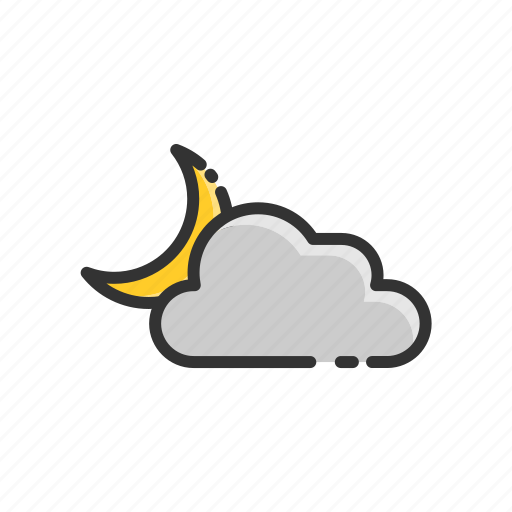 Cloudy, night, weather icon - Download on Iconfinder