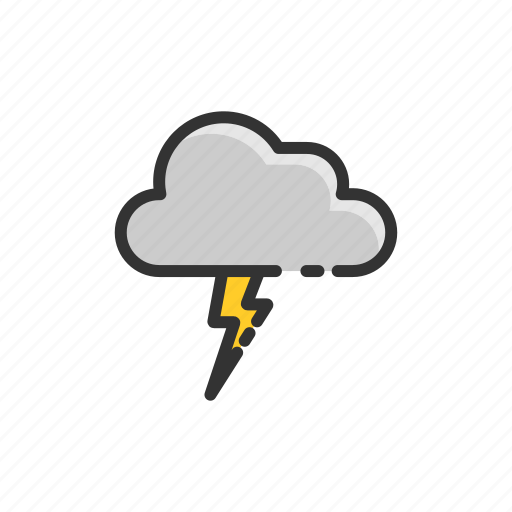 Thunder, cloudy, weather icon - Download on Iconfinder