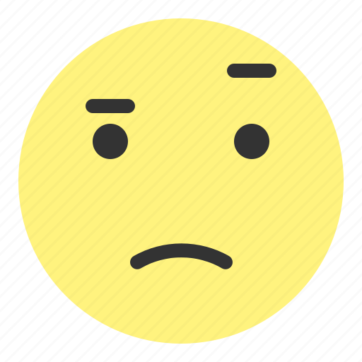 Confused, emoji, eye, face, hovytech, sad, unknown icon - Download on Iconfinder