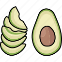 slice, ripe, avocado
