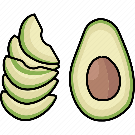 Slice, ripe, avocado icon - Download on Iconfinder
