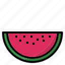 fruit, slice, watermelon
