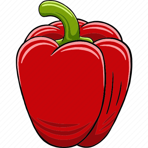 Red, pepper, vegetable, fresh, food, natural, organic icon - Download on Iconfinder