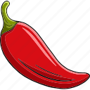 red, hot, chilli, pepper, vegetable, fresh, natural, agriculture