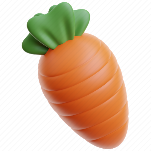 Carrot, vegetable, food, healthy, fresh 3D illustration - Download on Iconfinder