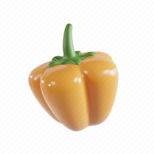 Paprika, food, pepper, red, organic, ingredient, spice 3D illustration - Download on Iconfinder