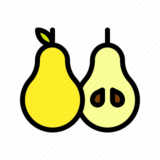 Fruit, vegetables, fruit and vegetable, food, ingredient, organic, pear icon - Download on Iconfinder