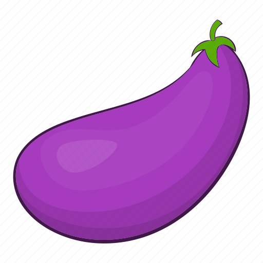 Aubergine, cartoon, eggplant, food, ripe, sign, vegetable icon - Download  on Iconfinder