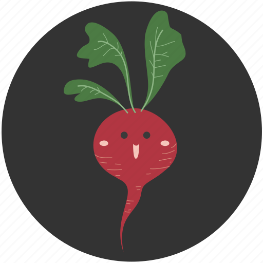 Breakfast, bulb, cartoon, food, radish, salad, vegetable icon - Download on Iconfinder