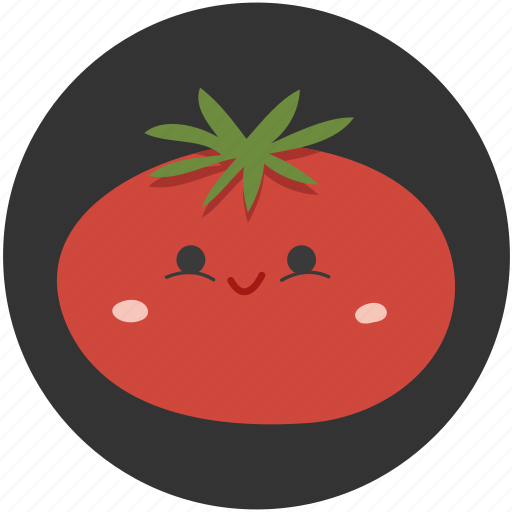 Cartoon, ingredient, red, tomato, vegetable, vegetarian icon - Download on Iconfinder