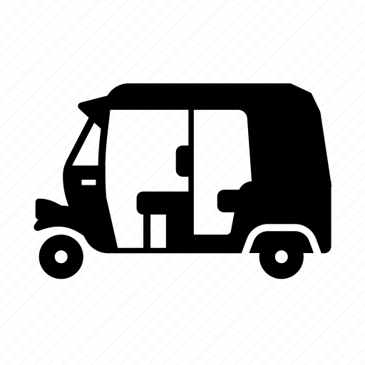 Vehicle, side, view, auto rickshaw, rickshaw, tuk-tuk, transport icon - Download on Iconfinder