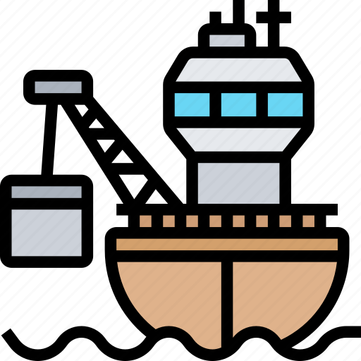 Barge, ship, cargo, vessel, industrial icon - Download on Iconfinder