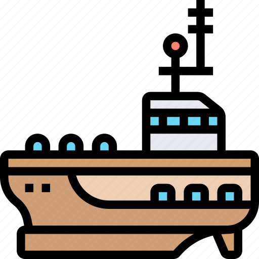 Aircraft, carrier, navy, military, vessel icon - Download on Iconfinder
