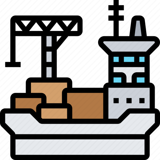 Container, ship, logistics, vessel, industrial icon - Download on Iconfinder