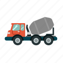 cement truck, vehicle, construction