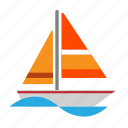 canoe, boat, sail