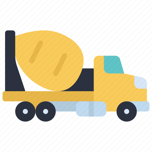 Cement, truck, transportation, vehicle, concreate, construction icon - Download on Iconfinder