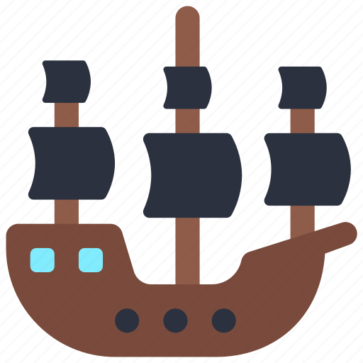 Pirate, ship, transportation, vehicle, pirates icon - Download on Iconfinder