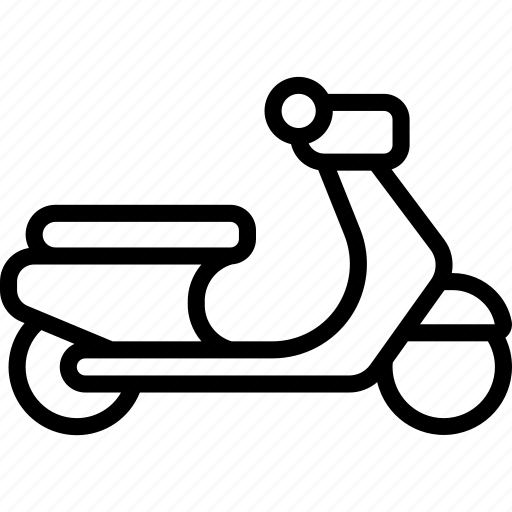Scooter, transportation, vehicle, moped, vespa icon - Download on Iconfinder