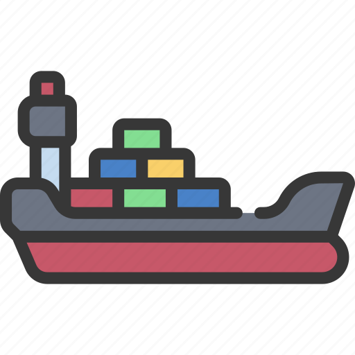 Cargo, boat, transportation, vehicle, shipping, container icon - Download on Iconfinder
