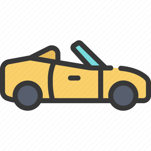 Convertible, car, transportation, vehicle, no, roof icon - Download on Iconfinder
