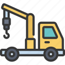 crane, truck, transportation, vehicle, construction