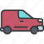 small, van, transportation, vehicle, work 