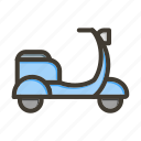 scooter, transport, delivery, motorcycle, bike