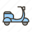 scooter, transport, delivery, motorcycle, bike 