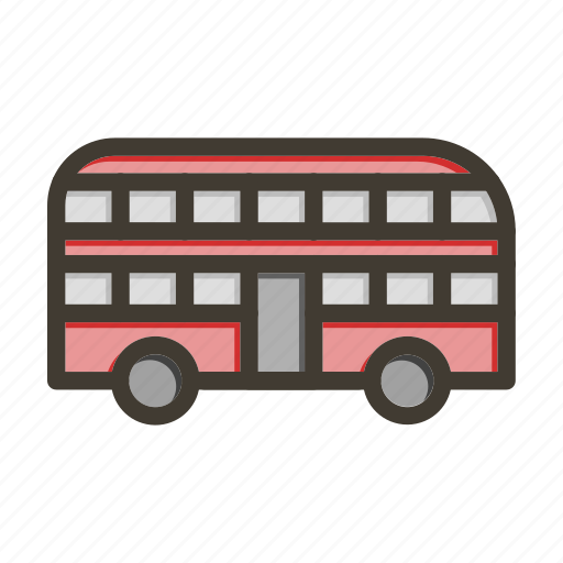 Double bus, decker, transport, vehicles, public icon - Download on Iconfinder