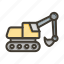excavator, bulldozer, digger, vehicles, machine 