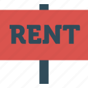 agent, board, for rent, property, rent, sign