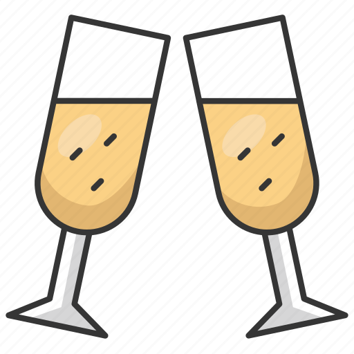 Holiday, december, winter, champagne, drink, toast, christmas icon - Download on Iconfinder