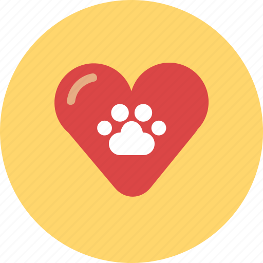 Animal, cat, dog, heart, love, paw, veterinary icon - Download on Iconfinder