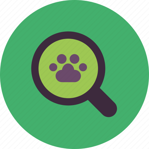Animal, care, health, paw, search, veterinary icon - Download on Iconfinder