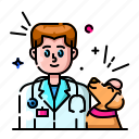 veterinarian, man, veterinary, doctor, vet, medicine, care, animal, pet