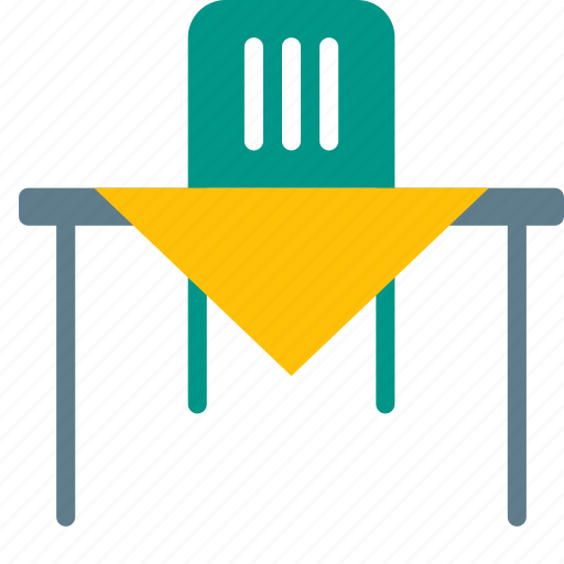 Chair, dining, diningroom, furniture, interior, table, tablecloth icon - Download on Iconfinder