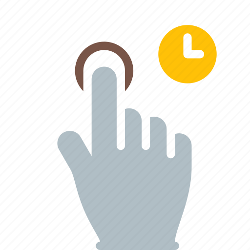 Clock, finger, gesture, hand, hold, tap, touch icon - Download on Iconfinder