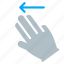 finger, gesture, hand, left, swipe, touch 
