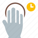 clock, finger, gesture, hand, hold, tap, touch