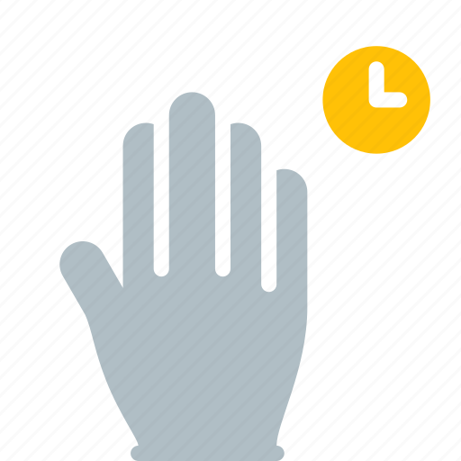 Clock, finger, gesture, hand, hold, tap, touch icon - Download on Iconfinder