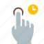 clock, finger, gesture, hand, hold, tap, touch 