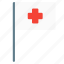 cross, flag, health, hospital, medical 