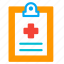clipboard, cross, file, health, medical, pulse, report